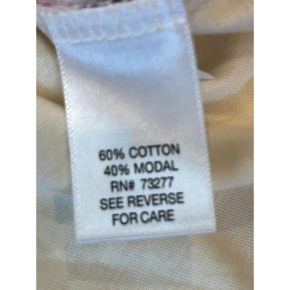 Dana Buchman Women Floral Sleeveless Tank Top Sequin Cream Red Size Large - Picture 6 of 7